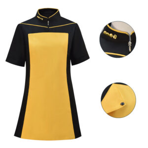 Star Trek Uniform TNG The Next Generation Yellow Dress Cosplay Costume