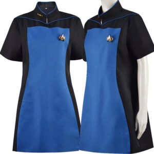 Star Trek Uniform Dress Blue Cosplay Costumes Outfit