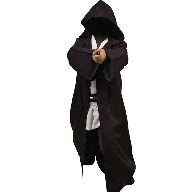 Kids Star Wars Costumes Children Tunic Robes Outfit Hooded Cloak for Halloween Party - Image 2