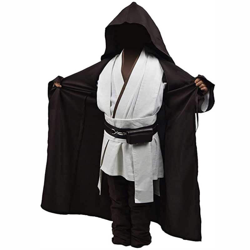 Kids Star Wars Costumes Children Tunic Robes Outfit Hooded Cloak for Halloween Party - Image 5
