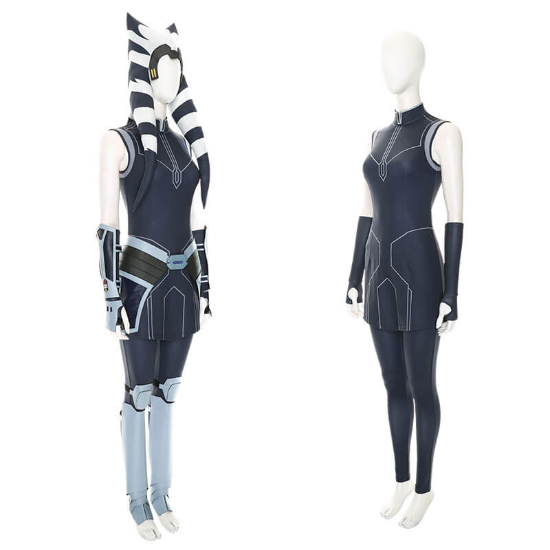 Star Wars The Clone Wars Ahsoka Tano Cosplay Costume Full Set Outfit