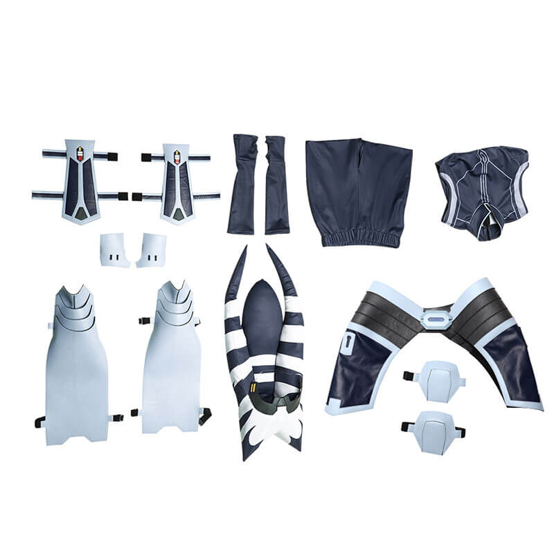 Star Wars The Clone Wars Ahsoka Tano Cosplay Costume Full Set Outfit - Image 4
