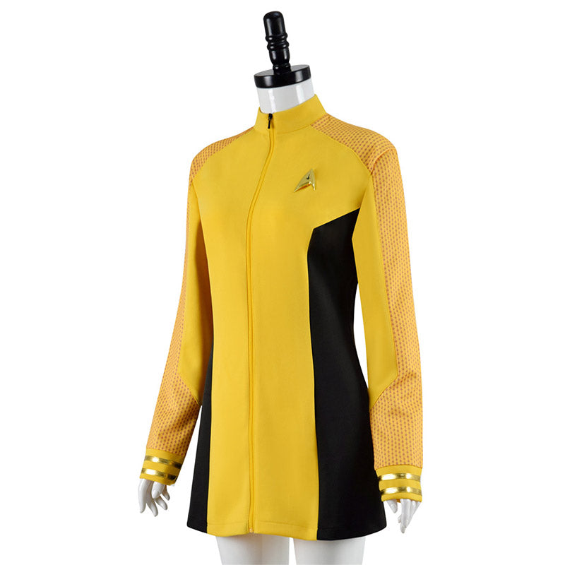 Star Trek Strange New Worlds Costume Number One Una Chin-riley Cosplay Yellow Starfleet Uniforms Dress - Image 3