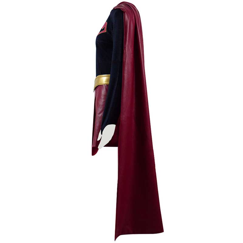 DC Supergirl Cosplay Kara Zor-El Kara Kent Costume Halloween Outfit Women With Cloak - Image 3