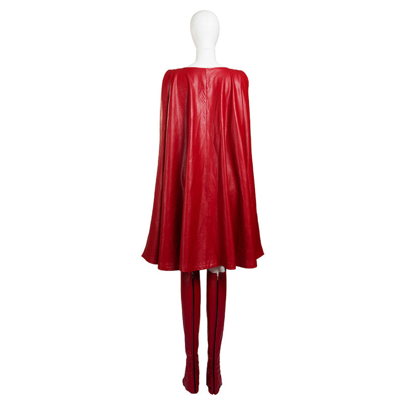 Supergirl Costume Kara Zor-El Kara Kent Cosplay Superhero Jumpsuit Women With Cloak - Image 3