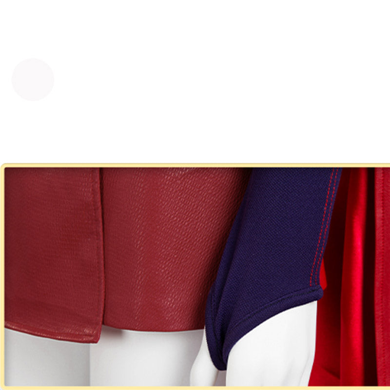 Supergirl Costume Kara Zor-El Kara Kent Cosplay Superhero Jumpsuit Women With Cloak - Image 7