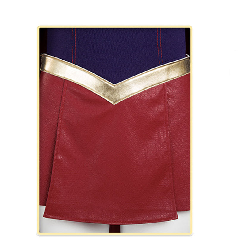 Supergirl Costume Kara Zor-El Kara Kent Cosplay Superhero Jumpsuit Women With Cloak - Image 8