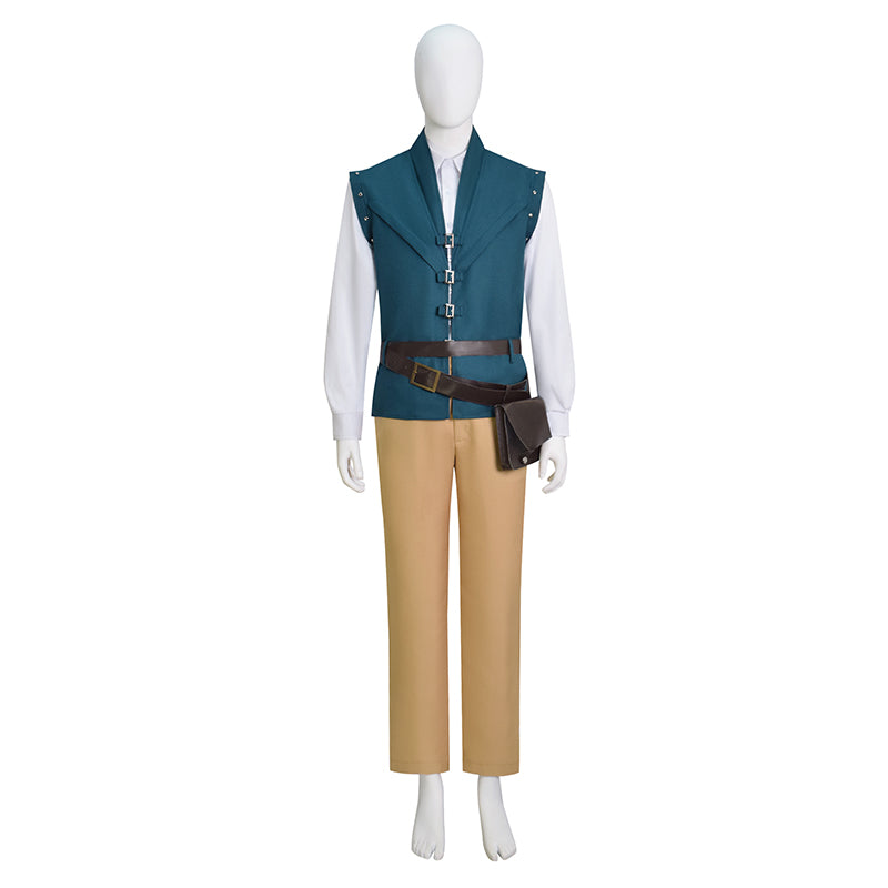 Prince Tangled Cosplay Flynn Rider Costume Vest Shirt Outfit Halloween Carnival Suit - Image 3
