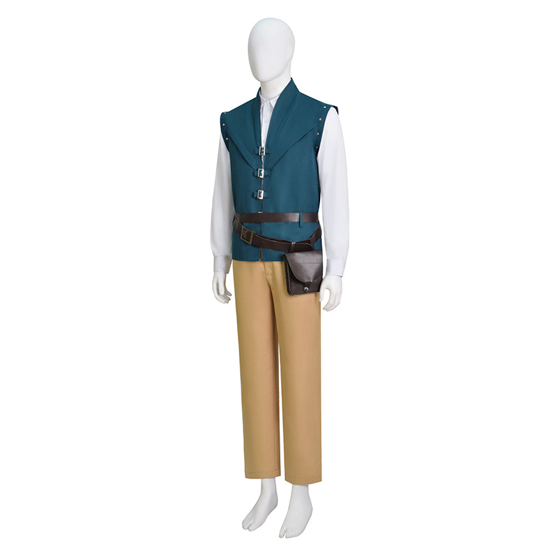 Prince Tangled Cosplay Flynn Rider Costume Vest Shirt Outfit Halloween Carnival Suit - Image 4