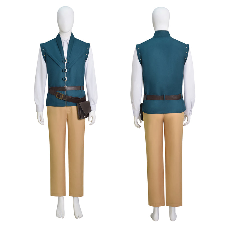 Prince Tangled Cosplay Flynn Rider Costume Vest Shirt Outfit Halloween Carnival Suit - Image 6