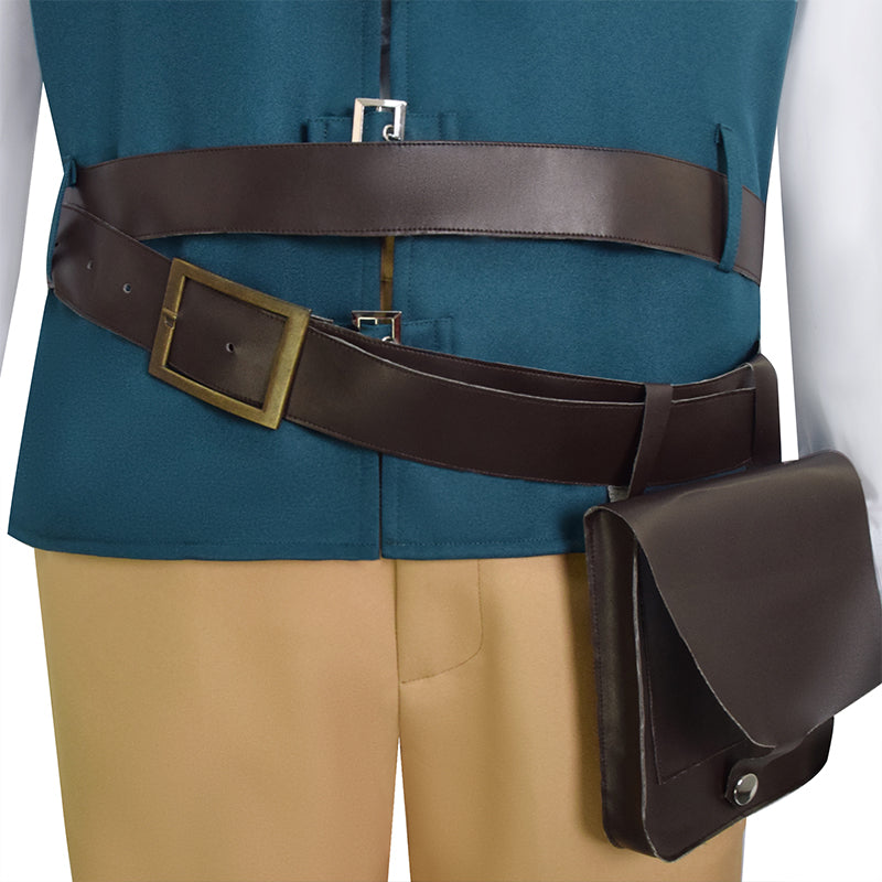 Prince Tangled Cosplay Flynn Rider Costume Vest Shirt Outfit Halloween Carnival Suit - Image 8