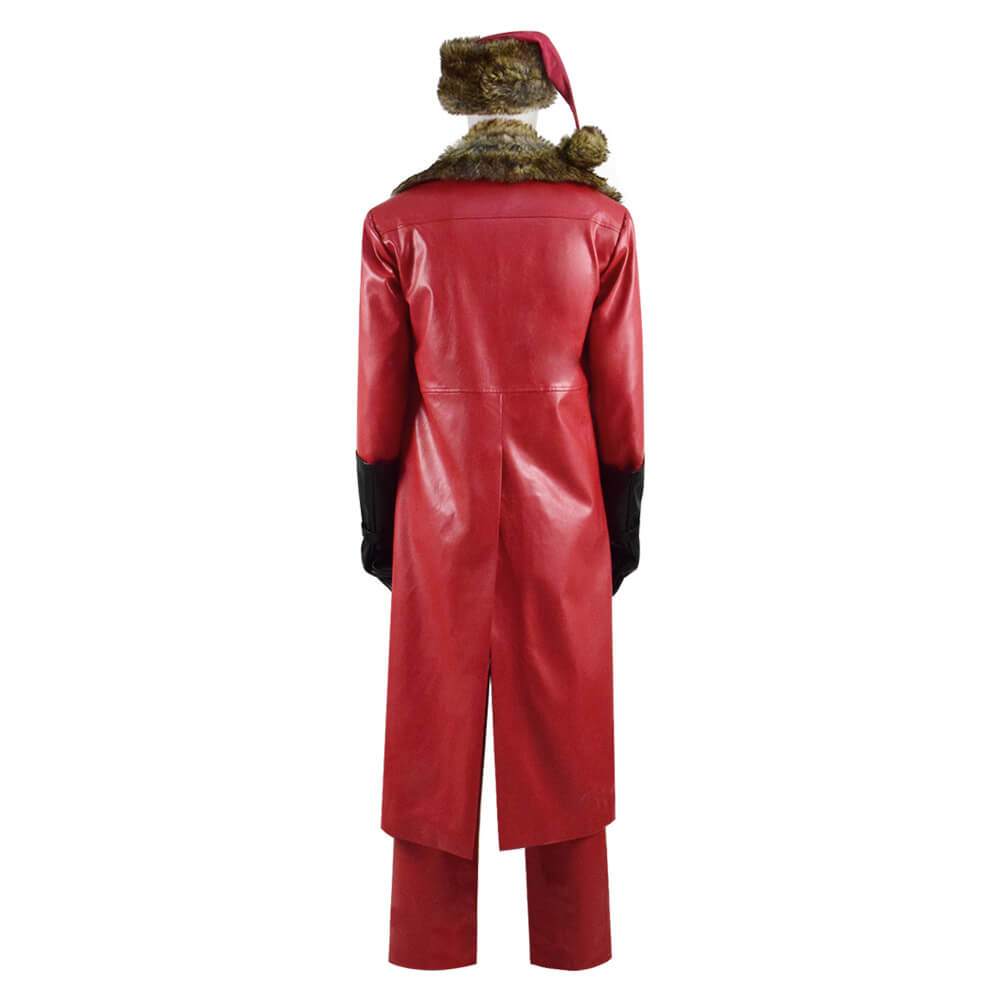 The Christmas Chronicles Santa Claus Cosplay Costume Red Shearling Coat Outfit Deluxe Version For Sale - Image 5