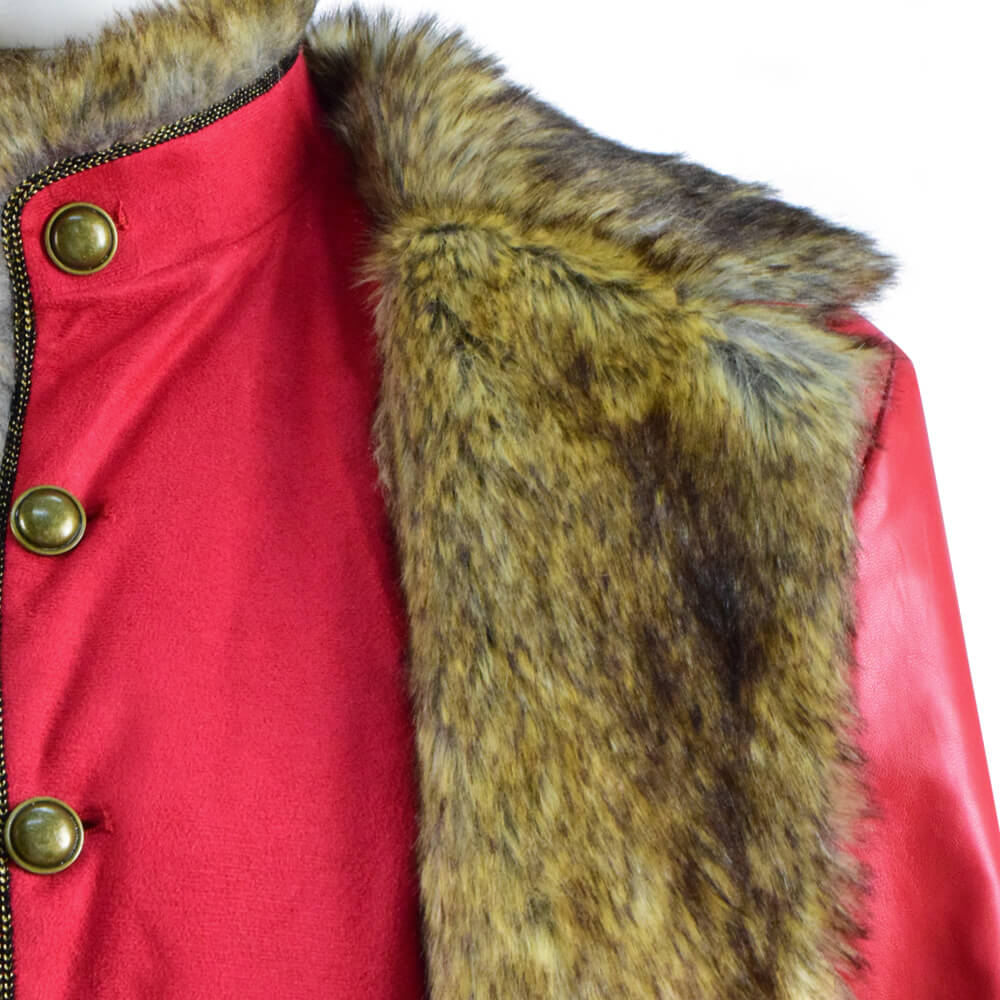 The Christmas Chronicles Santa Claus Cosplay Costume Red Shearling Coat Outfit Deluxe Version For Sale - Image 9