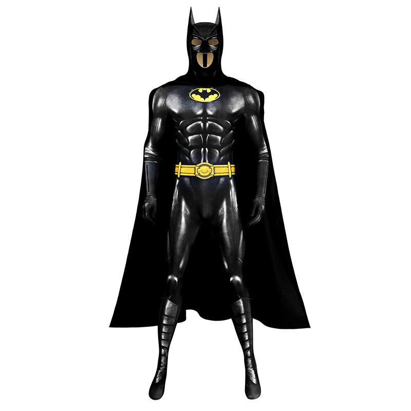 The Flash Batman Cosplay Costume Superhero Bruce Wayne Jumpsuit Cape Mask Halloween Suit - Image 2