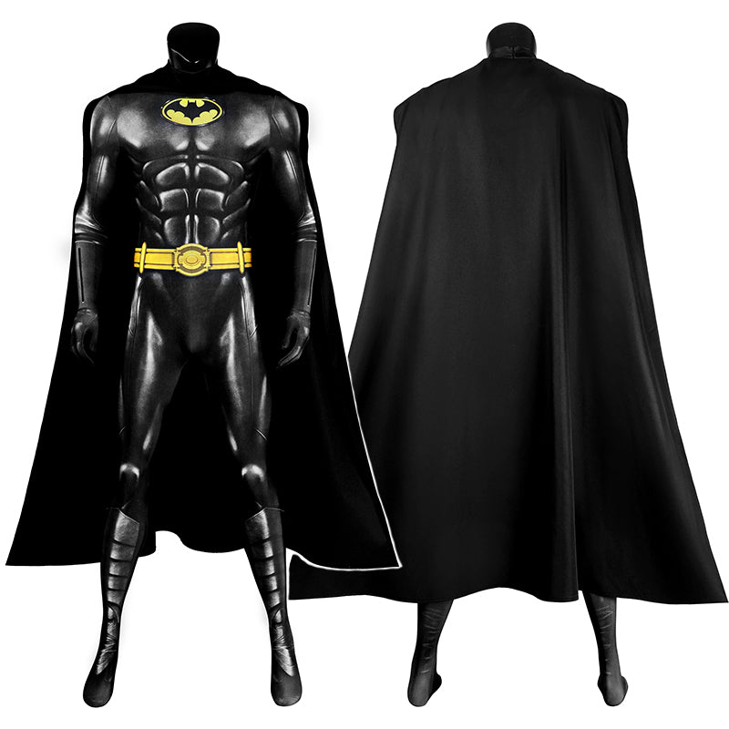 The Flash Batman Cosplay Costume Superhero Bruce Wayne Jumpsuit Cape Mask Halloween Suit - Image 3