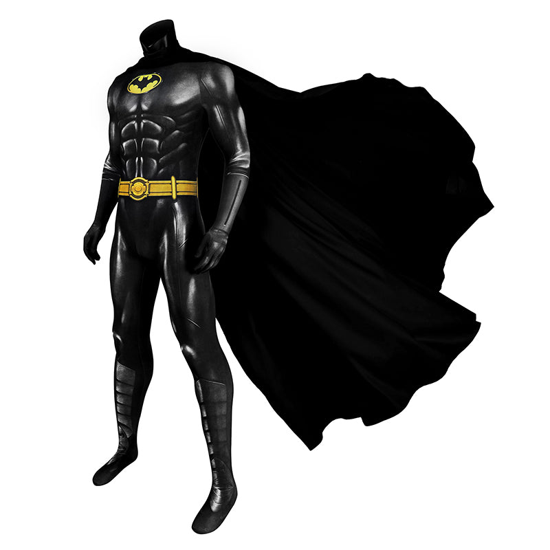 The Flash Batman Cosplay Costume Superhero Bruce Wayne Jumpsuit Cape Mask Halloween Suit - Image 5