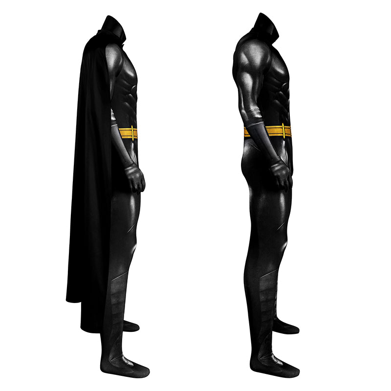 The Flash Batman Cosplay Costume Superhero Bruce Wayne Jumpsuit Cape Mask Halloween Suit - Image 6