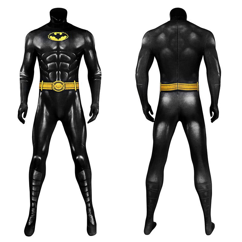 The Flash Batman Cosplay Costume Superhero Bruce Wayne Jumpsuit Cape Mask Halloween Suit - Image 4