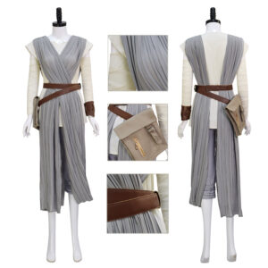 Star Wars Rey Costume The Force Awakens Rey Cosplay Suit Halloween Outfit Grey Version