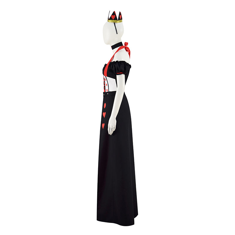 Alice in Wonderland Queen of Hearts Cosplay Costume Red Heart Princess Halloween Fancy Dress - Image 4