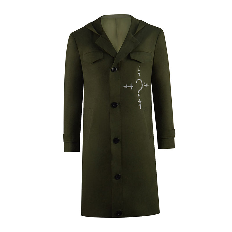 The Riddler Costume The Batman 2022 Cosplay Green Jacket Halloween Suit - Image 9