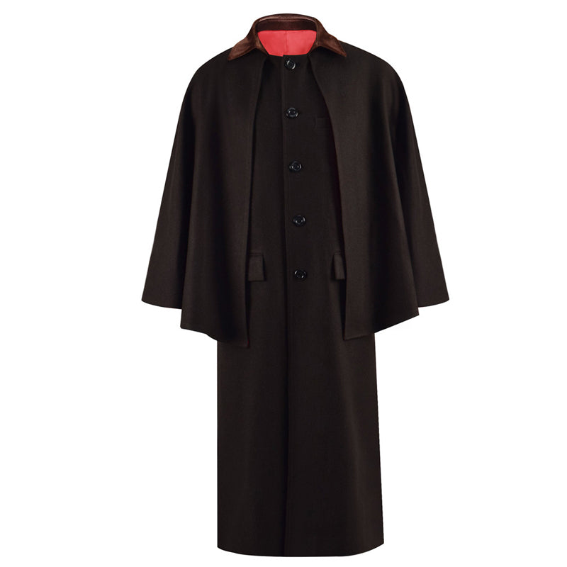 Third Doctor Brown Cape Doctor Who Costumes 3rd Doctor Cloak Outfits - Image 2