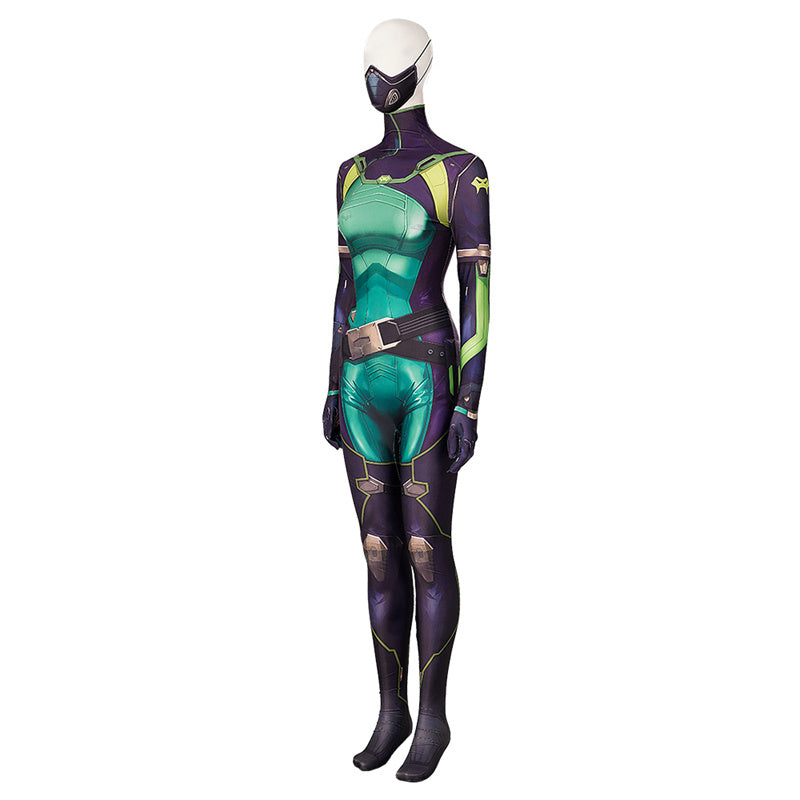 Game Valorant Agent Viper Cosplay Costume Supergirl Jumpsuit Halloween Carnival Suit - Image 4