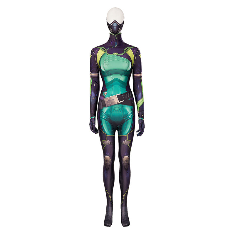 Game Valorant Agent Viper Cosplay Costume Supergirl Jumpsuit Halloween Carnival Suit - Image 2