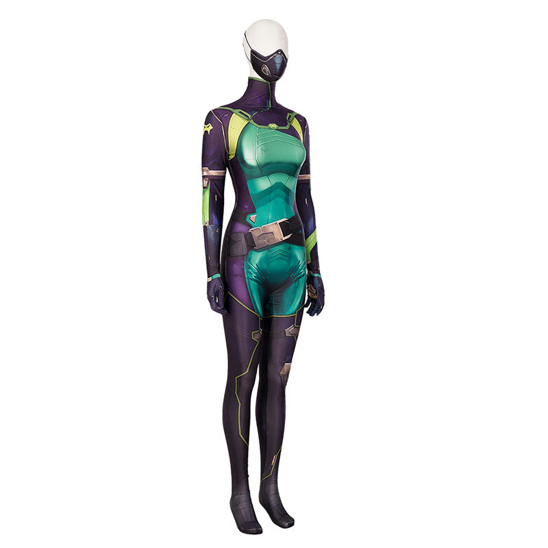 Game Valorant Agent Viper Cosplay Costume Supergirl Jumpsuit Halloween Carnival Suit - Image 3