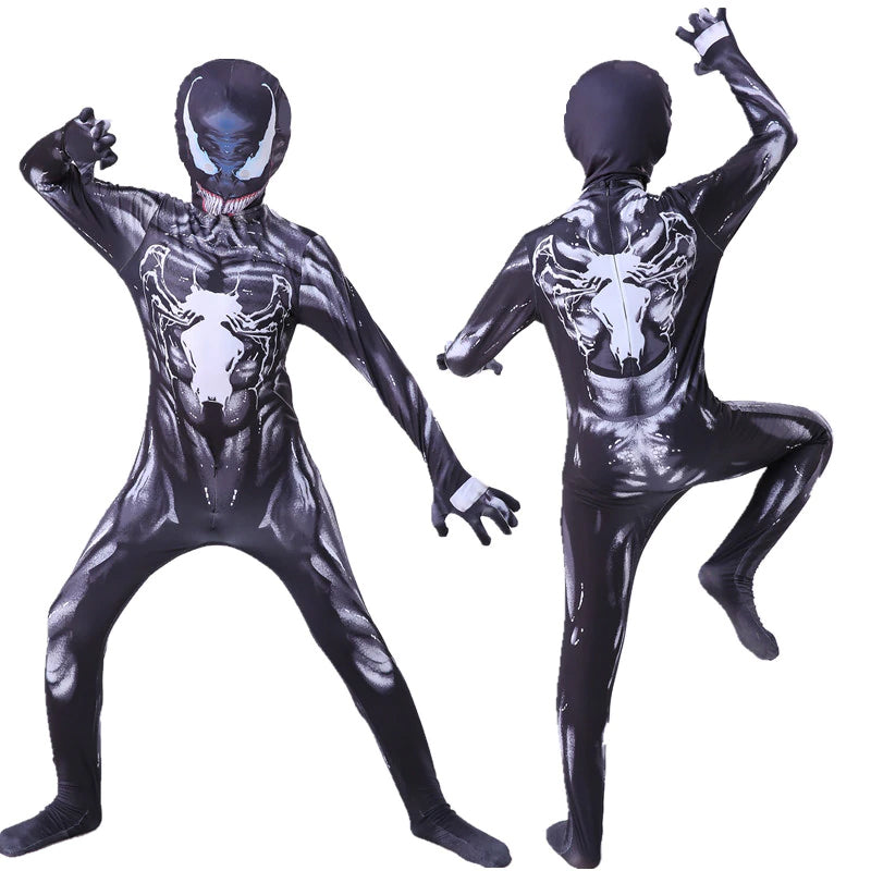 Kids Venom Costume Halloween Superhero Boys Child Bodysuit Jumpsuit Cosplay Suit - Image 4