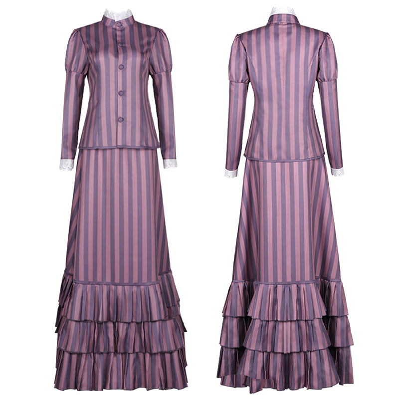 Corpse Bride Victoria Cosplay Costume Tim Burton's Corpse Bride Victoria Everglot Purple Dress - Image 2