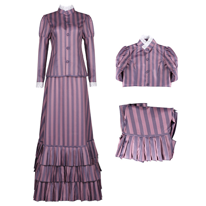 Corpse Bride Victoria Cosplay Costume Tim Burton's Corpse Bride Victoria Everglot Purple Dress - Image 7