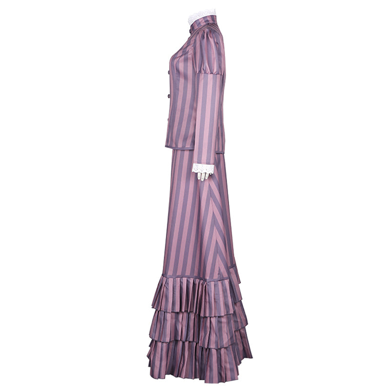 Corpse Bride Victoria Cosplay Costume Tim Burton's Corpse Bride Victoria Everglot Purple Dress - Image 5