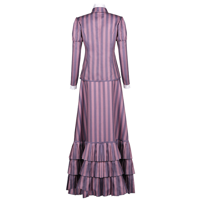 Corpse Bride Victoria Cosplay Costume Tim Burton's Corpse Bride Victoria Everglot Purple Dress - Image 6