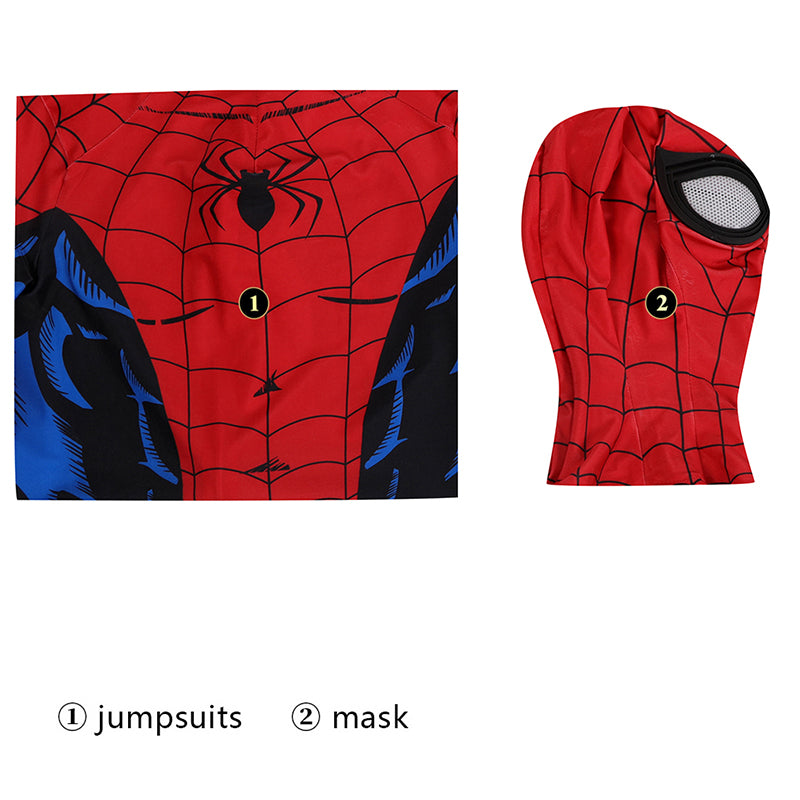 Spider-Man Ps5 Cosplay Costume Spider-man Vintage Comic Book Suit Jumpsuit Mask - Image 8