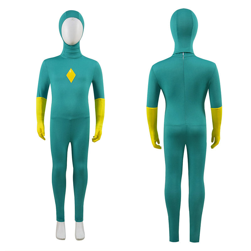 Vision Costume Kids WandaVision Cosplay Green Jumpsuit Yellow Cloak For Boy - Image 5