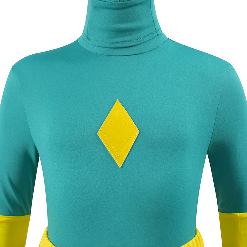 Vision Costume Kids WandaVision Cosplay Green Jumpsuit Yellow Cloak For Boy - Image 8