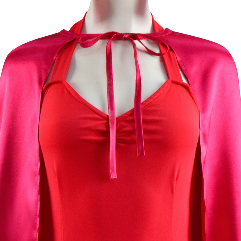WandaVision Scarlet Witch Halloween Costume Wanda Maximoff Cosplay Red Jumpsuit Bodysuit - Image 8