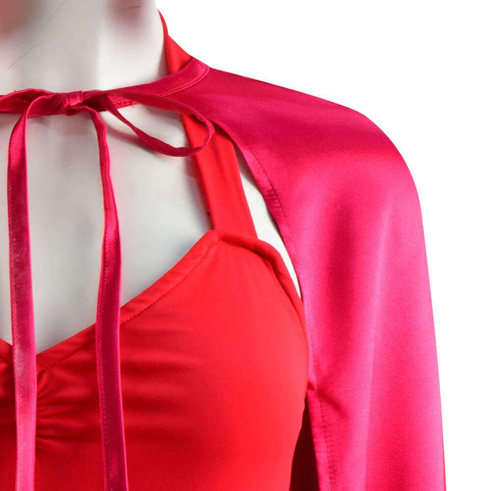 WandaVision Scarlet Witch Halloween Costume Wanda Maximoff Cosplay Red Jumpsuit Bodysuit - Image 10