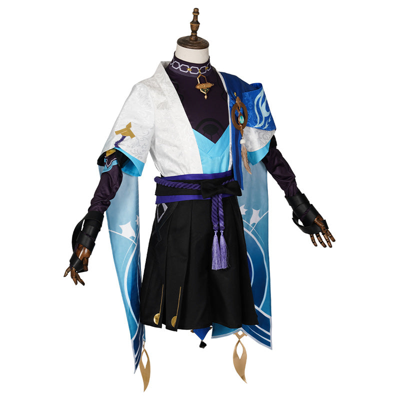 Genshin Impact Scaramouche Wanderer Cosplay Scaramouche Costume Wigs Shoes Halloween Suit - Image 2