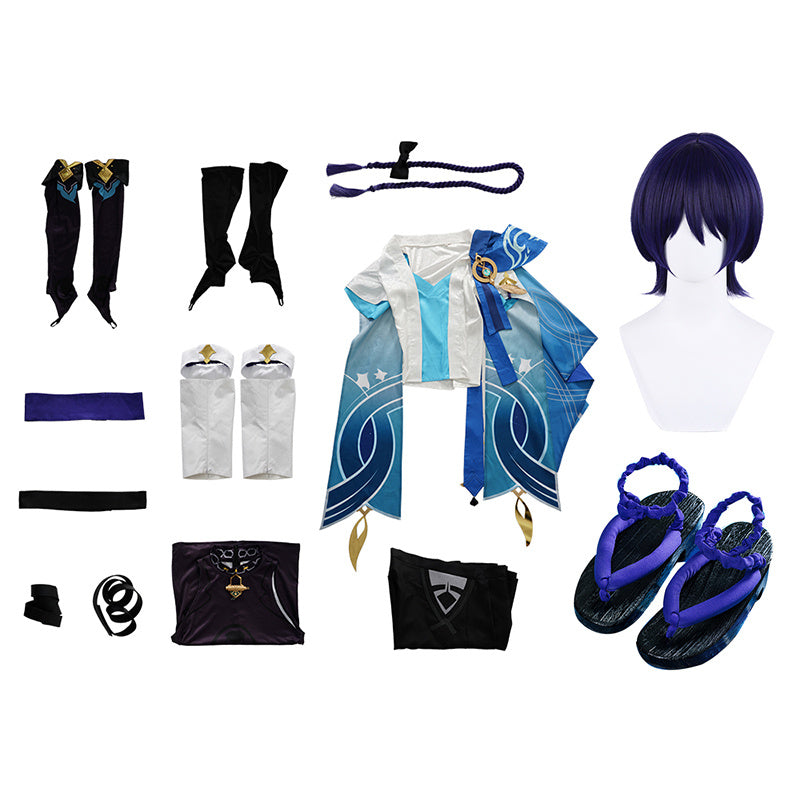 Genshin Impact Scaramouche Wanderer Cosplay Scaramouche Costume Wigs Shoes Halloween Suit - Image 8