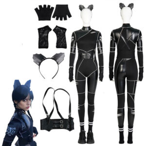 Wednesday Addams Cat Costume Wednesday Cat Suit Wednesday 2022 Cosplay Wig Costume