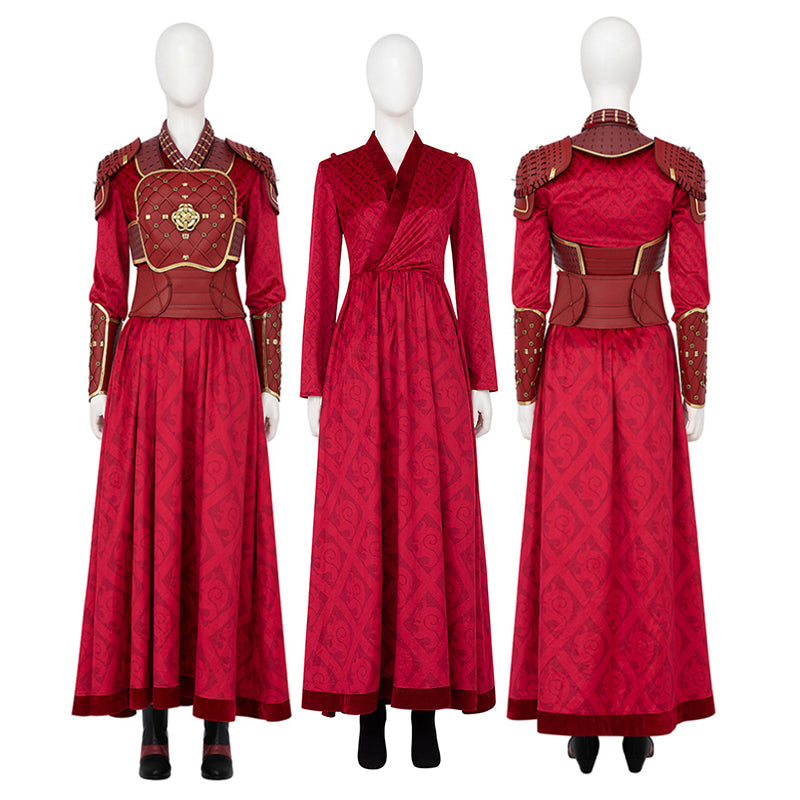 Hela Ten Rings Cosplay Costume What If Season 2 Hela Red Battle Suit