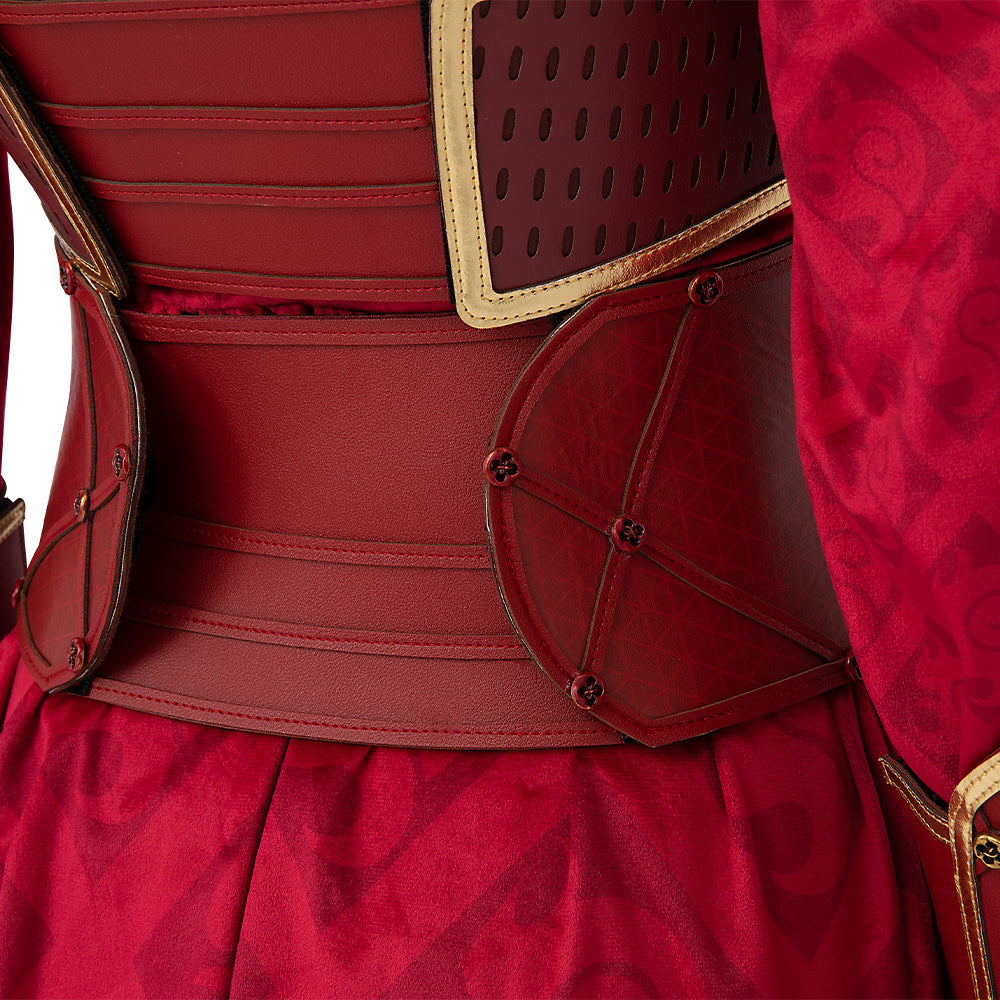 Hela Ten Rings Cosplay Costume What If Season 2 Hela Red Battle Suit - Image 15