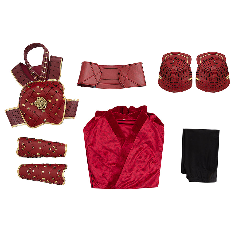 Hela Ten Rings Cosplay Costume What If Season 2 Hela Red Battle Suit - Image 8