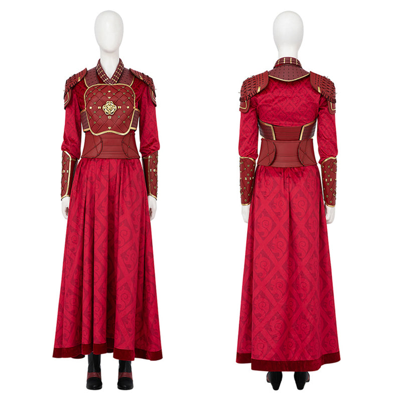 Hela Ten Rings Cosplay Costume What If Season 2 Hela Red Battle Suit - Image 2