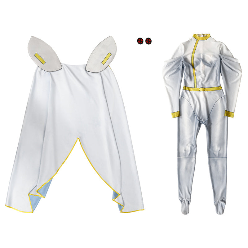 X-Men 97 White Storm Cosplay Costume Ororo Munroe Storm Jumpsuit Cloak Suit - Image 13