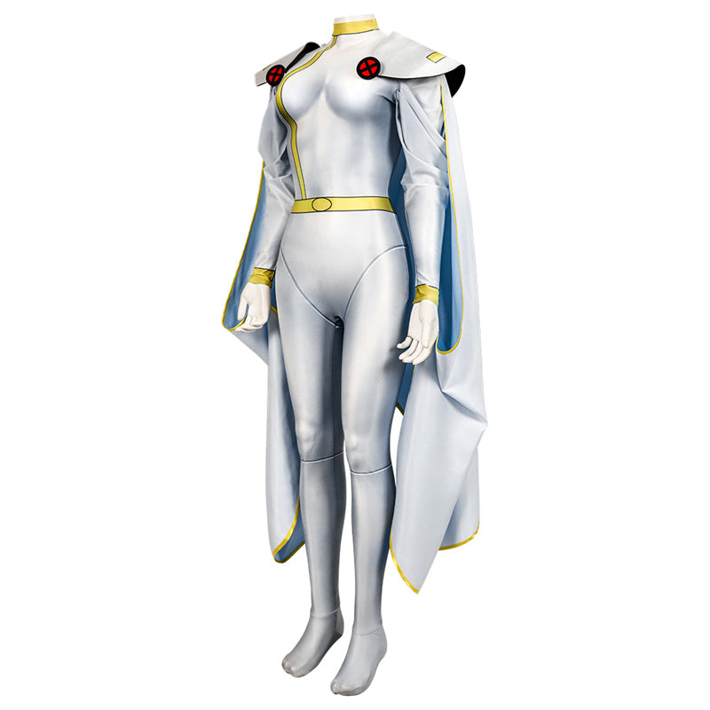 X-Men 97 White Storm Cosplay Costume Ororo Munroe Storm Jumpsuit Cloak Suit - Image 16