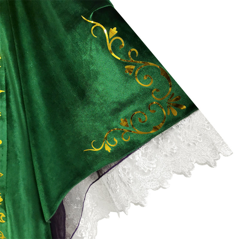 2022 Hocus Pocus 2 Winifred Sanderson Cosplay Costume Green Dress Halloween Suit - Image 12