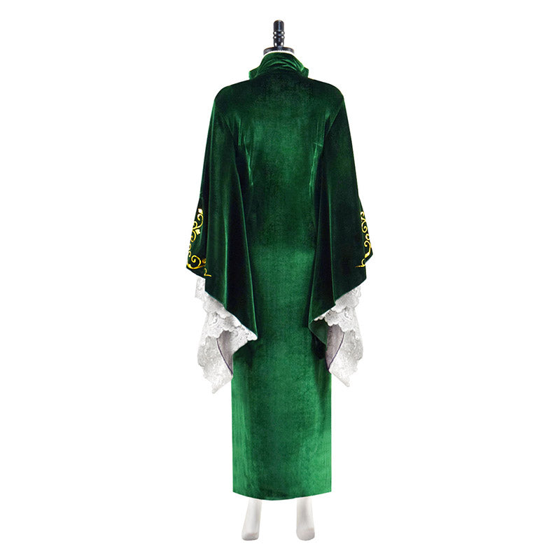 2022 Hocus Pocus 2 Winifred Sanderson Cosplay Costume Green Dress Halloween Suit - Image 4